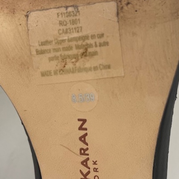 Donna Karen New York Leather ankle Strap Sandals with Translucent Heel F1136321 - Picture 7 of 8